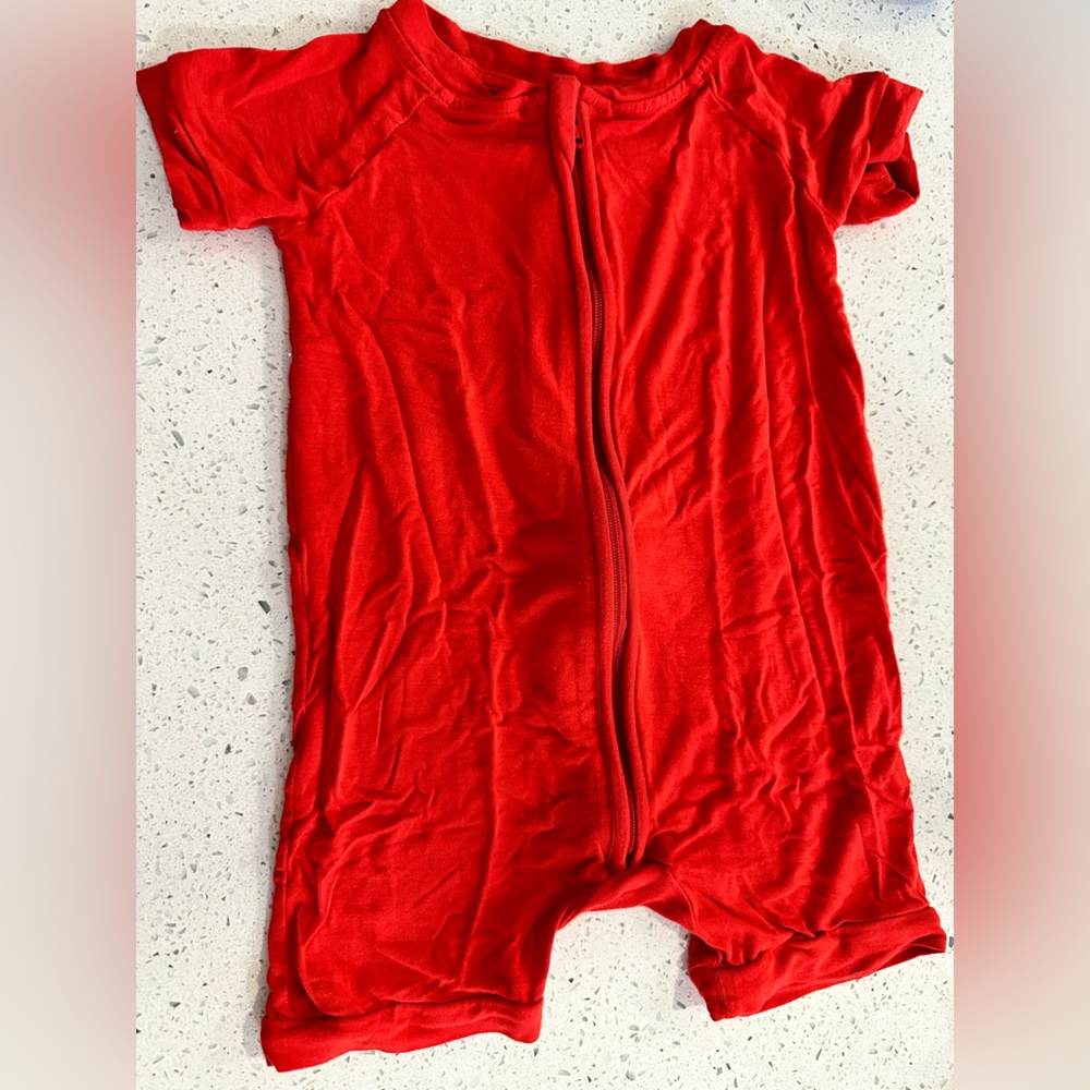 Little Sleepies Solid Red 6-12 Shortie